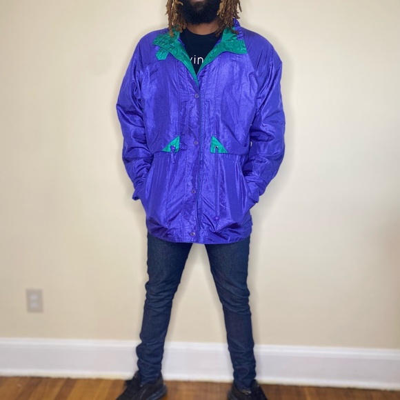 Maríelwindbreaker Purple/ green accents vintage